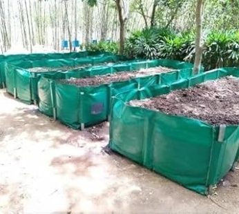 YUVAGREEN HDPE UV Stabilize Imported Vergin Fabric Agro Vermi Compost Making Bed Olive Green (Imported Olive Green, 10ft x 4ft x 2ft )