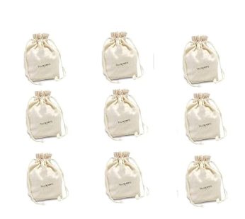 YUVAGREEN Cotton Storage Bags Set of 9 Reusable Fridge Storage Bags for Vegetables and Fruits, Multipurpose Bag (3 Small, 3 Medium & 3 Large Size Bag)