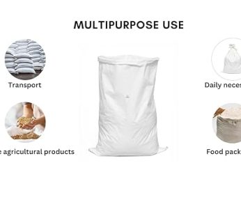YUVAGREEN Polypropylene Empty Hdpe White Bag, Bori, Bora For Multipurpose Packing upto 50kg (10)
