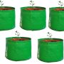 YUVAGREEN Heavy Duty Terrace Gardening Leafy Vegetable Green Grow Bag (12" X 12") - (Pack of 5)