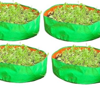 YUVAGREEN Heavy Duty Terrace Gardening Leafy Vegetable Green Grow Bag (12″ X 9″) – (Pack of 4)