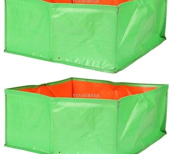 YUVAGREEN Terrace Gardening Leafy Vegetable Green Grow Bag (12″ x 12″ x 9″) – (Pack of 2)